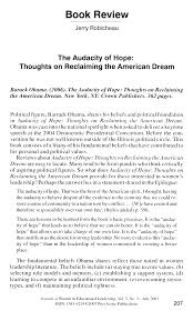 the audacity of hope thoughts on reclaiming the american dream 