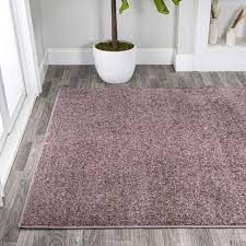 jonathan y haze solid low pile light purple 5 ft x 8 ft area rug