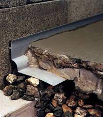 thin floor french drain system in