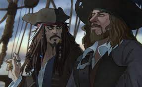 Capt. Jack Sparrow and Capt. Hector Barbossa -... | Natalie de Corsair's art