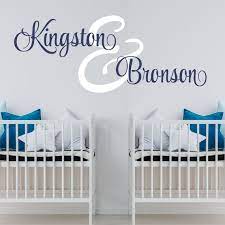 Twins Name Wall Decal Personalized Boys