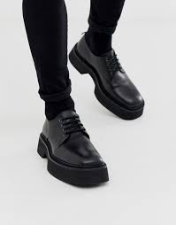 Refresh your wardrobe with asos design's selection of fashionable shoes, including ankle boots and lace shoes, and find comfortable shoes that never compromise on style from new look. Asos Design Lace Up Square Toe Shoes In Black Leather With Block Colour Chunky Sole Great Shoes For A Great Journey