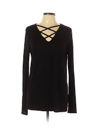Details About Zenana Outfitters Women Black Long Sleeve Top L