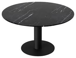 Flow Round Dining Table Nero Marquina