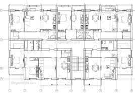 apartment building plan autocad