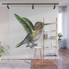 Hummingbird With Big Foots Wall Mural