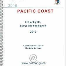 Canadian Coast Guard Pacific Coast List Of Lights Buoys And Fog Signal