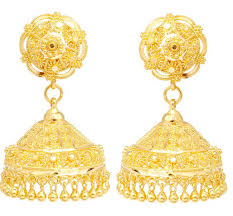 22k yellow gold hanging earrings
