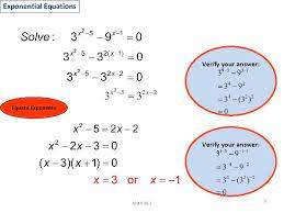 7 3 Solving Exponential Equations An