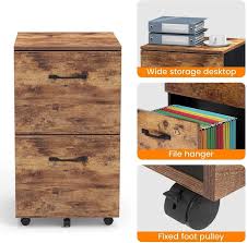 filing cabinet with 2 drawers wood