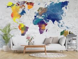 Customized Large World Map Wall Decal