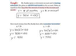 Real Life Linear Equations