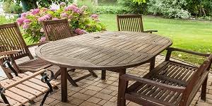 apply teak oil to your garden furniture