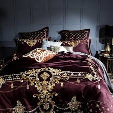 Egyptian Cotton Blue Purple Bedding Set