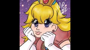 Peach from Super Mario Sketch Time Lapse - YouTube