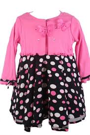 Rare Editions Baby Girls Pink Cardigan Polka Treasure Box Kids Dot Dress