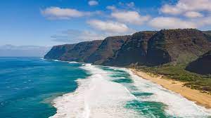 hawaiian islands by drone kauai