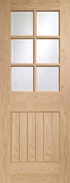 6 Light Internal Oak Fire Door