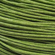 waxed cotton cord 1mm green