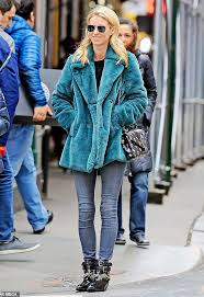 Nicky Hilton Bundles Up In Teal Faux