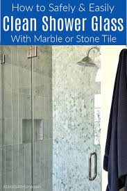 shower glass door with marble tile