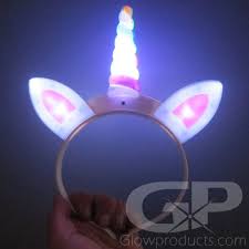 Light Up Unicorn Horn Headband Glowproducts Com