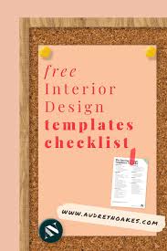 interior design templates checklist