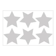 Light Grey Star Wall Stickers Shape