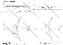 boeing 777 9x vector drawing