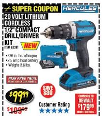 Some stores accept coupons in a certain period when the stock is in effect. What S Up With The Harbor Freight Hercules 20v Drill Pro Tool Reviews