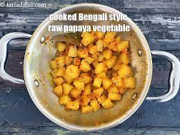 papaya tarkari recipe bengali style