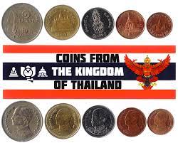 5 verschillende munten uit Thailand. Oud verzamelgeld uit - Etsy Nederland