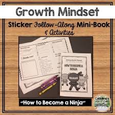 Growth Mindset Follow Along Sticker Mini Book And Goal Making Chart And Wkshts