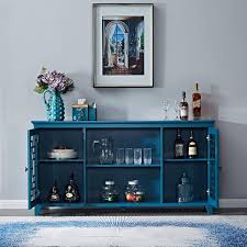 zeus ruta blue buffet table cabinet