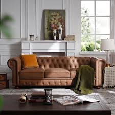88 5 leather chesterfield sofas for