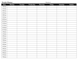 Excellent Weekly Hourly Schedule Template Ideas 24 Hour Pdf