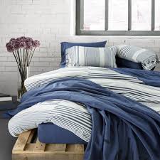 Blue Stripe Rhythm Indigo Bed Linen