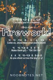 firework katy perry letter notes for