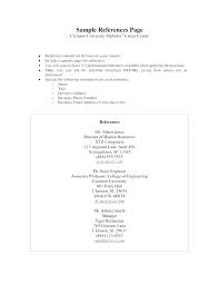 Resume Reference Page Template References On Resume Format How To
