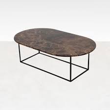 Oval Marble Coffee Table Nero
