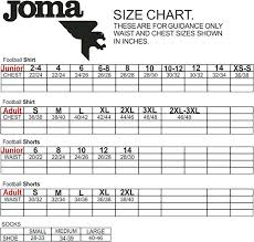 Joma Sport Sizing Help From Keeperstop Com Keeperstop