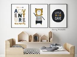 Boys Bedroom Decor Set Of 3 Printables