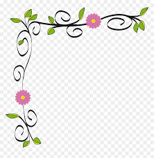 clipart simple flower border designs