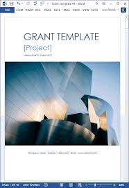 Grant Proposal Template Ms Word Excel Templates Forms