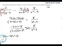 Advanced Algebra Solving Rational