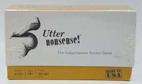 Featuring 40 different accents from around the globe including a quarter from the uk, accentuate players are under pressure to perform, with just thirty seconds to utter one of the 180 film quotes in their selected accent. The Inappropriate Accent Game Utter Nonsense Naughty Edition 18 For Sale Online Ebay