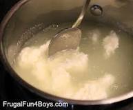 What does warm milk and vinegar make?