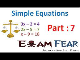 Simple Equation Maths Mathematics Class