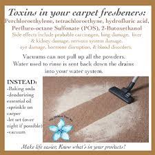toxins in carpet fresheners the