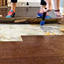 how to remove glued wood flooring easy